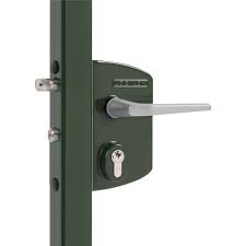 Serrure type industriel de haute qualité pour profils carrés de 60 à 80 mm en SILV, 3006M - Paire de poignées en aluminium & Cylindre: VSZ - Cylindre variésx