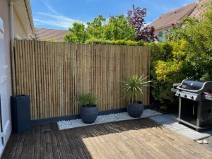 Brise vue en demi bambou prix au m²