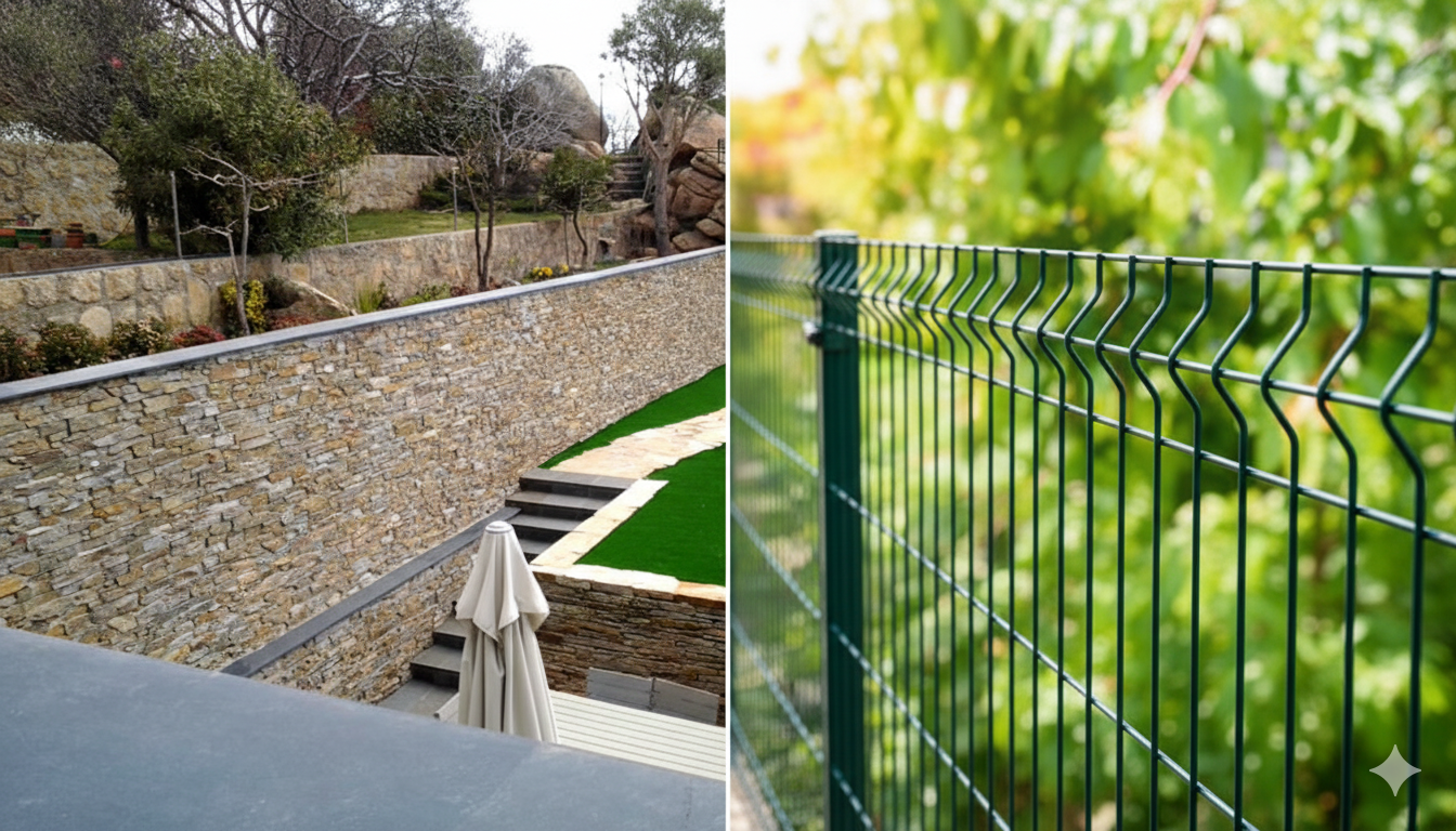 Durabilité et entretien entre Grillage vs mur